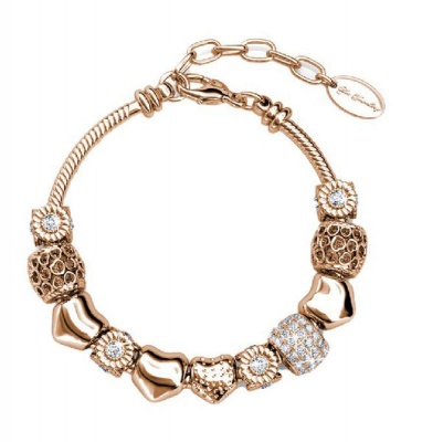 Photo of Destiny Ava Charm Bracelet with Swarovski Crystals - Rose Gold