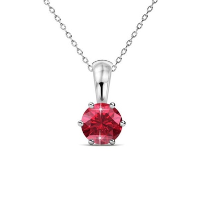 Photo of Destiny Ruby/July Birthstone Necklace with Swarovski Crystal