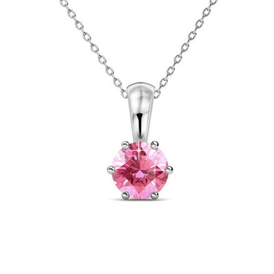 Photo of Crystalize 925 Silver October Birthstone Necklace with Swarovski Crystal