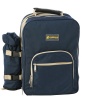 Picnic Backpack with Cutlery Set - Dark Blue Photo