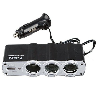 Photo of In-Car USB Triple Socket Charger Adapter/Car Charger