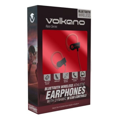 Volkano Race Series Bluetooth Sport Earphones Black