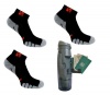 Vitalsox Women's 3 Pack Socks & Bottle - Pitch Black Photo