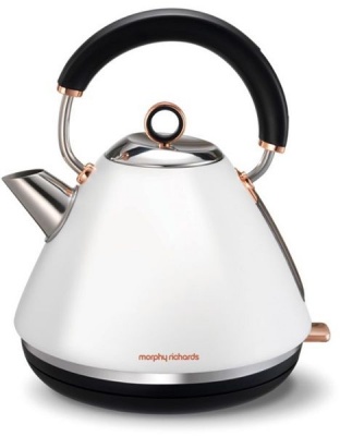 Photo of Morphy Richards - 1.5 Litre Accent Kettle - White With Rose Gold