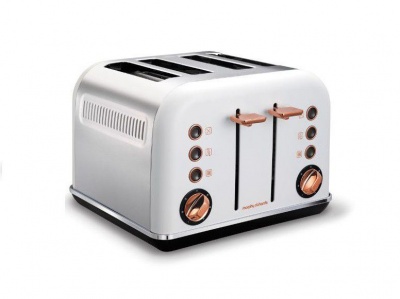 Photo of Morphy Richards - 4 Slice Accent Toaster - White With Rose Gold