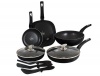 Blaumann 10-Piece Diamond Coating Frypan Set - Black Photo