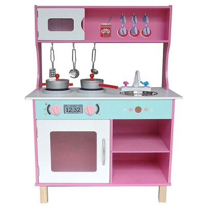 Photo of Bebe Kiddi Style Large Modern Wooden Toy Kitchen - Pink