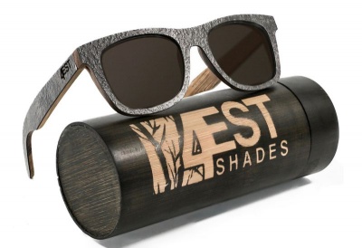 Photo of 4EST Shades Wooden Polarized Sunglasses - Stone