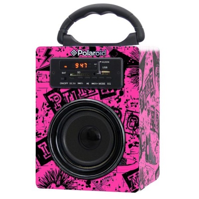Photo of Polaroid SA Polaroid Rock Bluetooth Speaker - Black & Pink