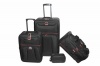 Elegant Elite 4 Piece Nylon Travel Set - Black Photo