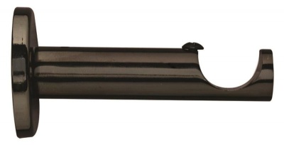 Photo of Decor Depot 25mm Steel Rod Single Contemp Bracket - Onyx