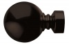 DÃ©cor Depot 25mm Steel Curtain Rod Finial Solid Ball - Onyx Photo