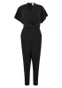 Closet London Front Wrap Kimono Jumpsuit - Black Photo