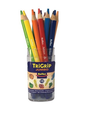 Photo of Rolfes Triangular Jumbo Coloured Pencils - Set of 12