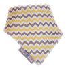 Chevron Bandana Bib - Grey & Yellow Photo