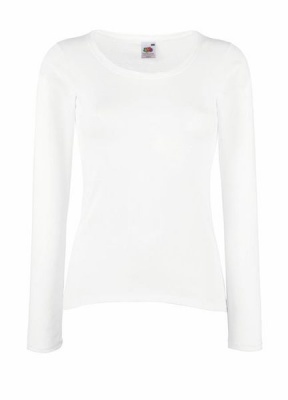 Photo of Fruit Of The Loom Women's Lady-Fit Classic Long Sleeve T-Shirt - White