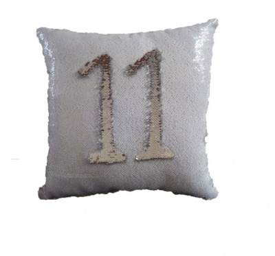 Photo of Iconix Two Way Sequin Pillow Case - White & Silver