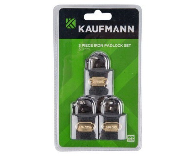 Photo of Kaufmann Lock Set - Steel - 40mm 3 Piece