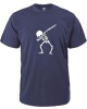 Qtees Africa Men's Dabbing Skeleton T-shirt - Navy Photo