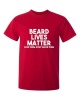 Qtees Africa Men's Beard Lives Matter T-shirt - Red Photo