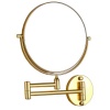 Folding Bathroom Makeup Mirror - Gold Photo