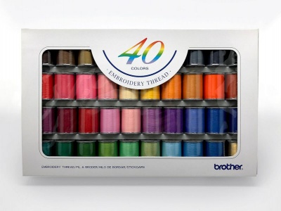 Photo of Brother - 40 Colour Embroidery Thread Set