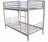 Hazlo Roma Single Over Metal Bunk Bed with Ladder - Silver Photo