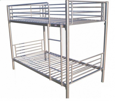 Photo of Hazlo Roma Single Over Metal Bunk Bed with Ladder - Silver