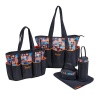 Large Waterproof Diaper Polka Dot Bag Set - Orange Photo