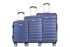 Hazlo 3 Piece Trolley ABS Hard Luggage Bag Set - Blue Photo