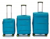 Hazlo 3 Piece Nylon Trolley Luggage Bag Set - Blue Photo