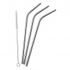 Reusable Slanted Drinking Straws with Cleaning Brush Photo