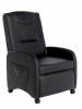Hazlo Faux Leather Fold Back Recliner Couch Sofa Chair - Black Photo