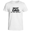 Qtees Africa Men's Best Dad in the Galaxy T-shirt - White Photo