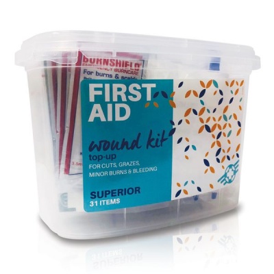 Photo of Levtrade First Aid Wound Top-Up Superior Kit 31 Items