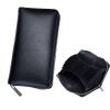 Leather RFID Blocking Credit Card Wallet - Black Photo