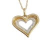 Miss Jewels 0.15ct Yellow Gold Diamond Heart Pendant Necklace Photo