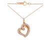 Miss Jewels 0.19ct 10ct Gold Diamond Heart Pendant Necklace Photo