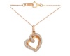 Miss Jewels 0.19ct 10ct Gold Diamond Heart Pendant Necklace Photo