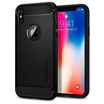 Photo of Spigen Cover for iPhone X - Rugged Armor Matte Black