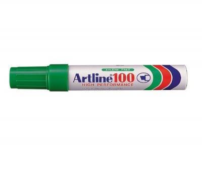Photo of Artline - EK 100 Chisel Point Industrial Marker 12mm - Green