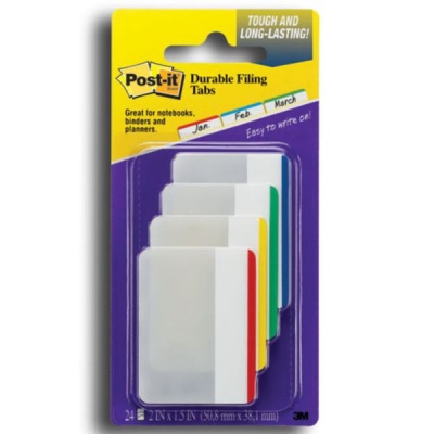 Photo of 3M Post-it Durable Filing Tabs - 24 Tabs per pack