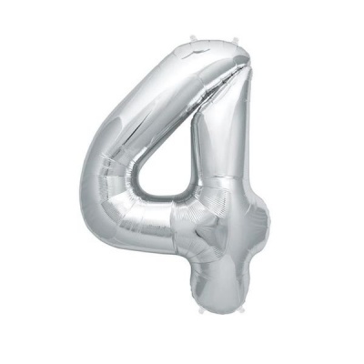 Foil Number Balloon Silver