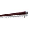 Decor Depot 40mm Clip-on Wood with Double Track - Mahogany Photo