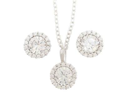 Photo of Miss Jewels 925 Silver Jewellery Set - Flower Style