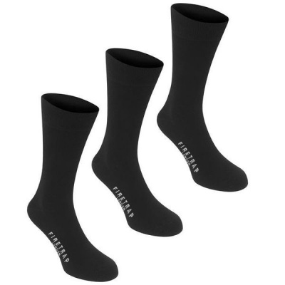 Photo of Firetrap Men's 3 Pack Formal Socks - Black [Parallel Import]