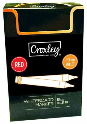Photo of Croxley: Whiteboard Marker - Red - Box of 10