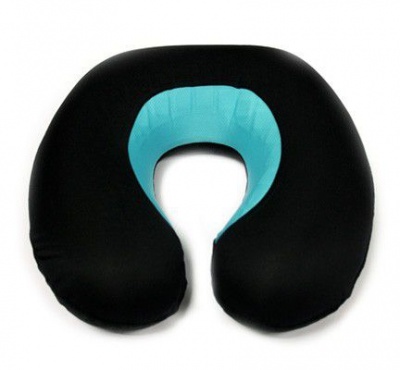 Photo of Spine Align Cool Gel Memory Foam Travel Cushion - Black