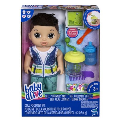 Photo of Baby Alive Sweet Spoonfuls Boy Doll - Brunette Hair
