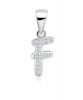 DhiaJewellery S925 Sterling Silver F Pendant with Zirconia from Swarovski Photo